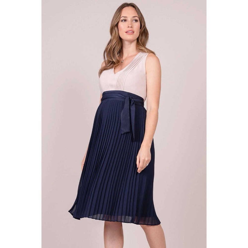 Seraphine Livern Pleated Detail Maternity & Nursing Dress Cocktail Events Sz 12